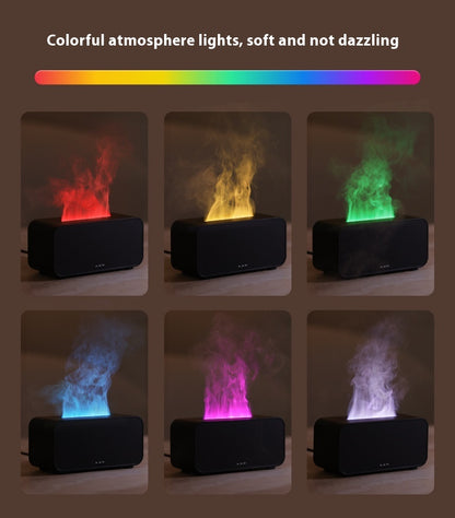 Humidificador de colores en llamas